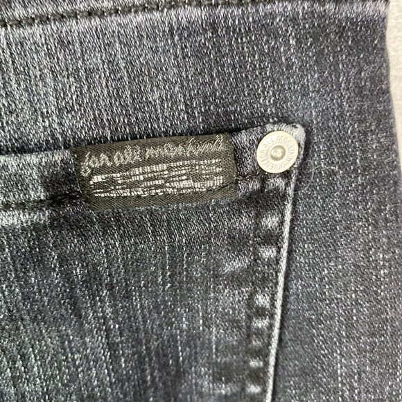 7 for all mankind Women's 28 x‎ 26 The High Waist Skinny Ankle Jeans Button Fly - Picture 9 of 11